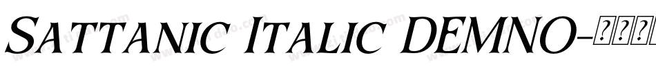 Sattanic Italic DEMNO字体转换